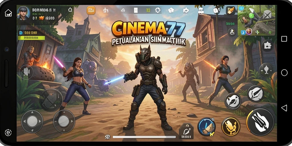 Screenshot permainan CINEMA77 menampilkan aksi petualangan yang mendebarkan.