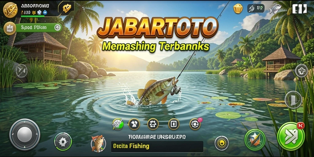 Screenshot JABARTOTO, menampilkan gameplay memancing yang mendebarkan.