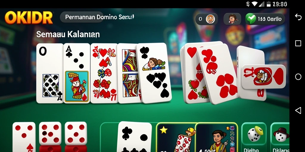 Gameplay seru dalam permainan Domino OKIDR yang menghadirkan kebersamaan.