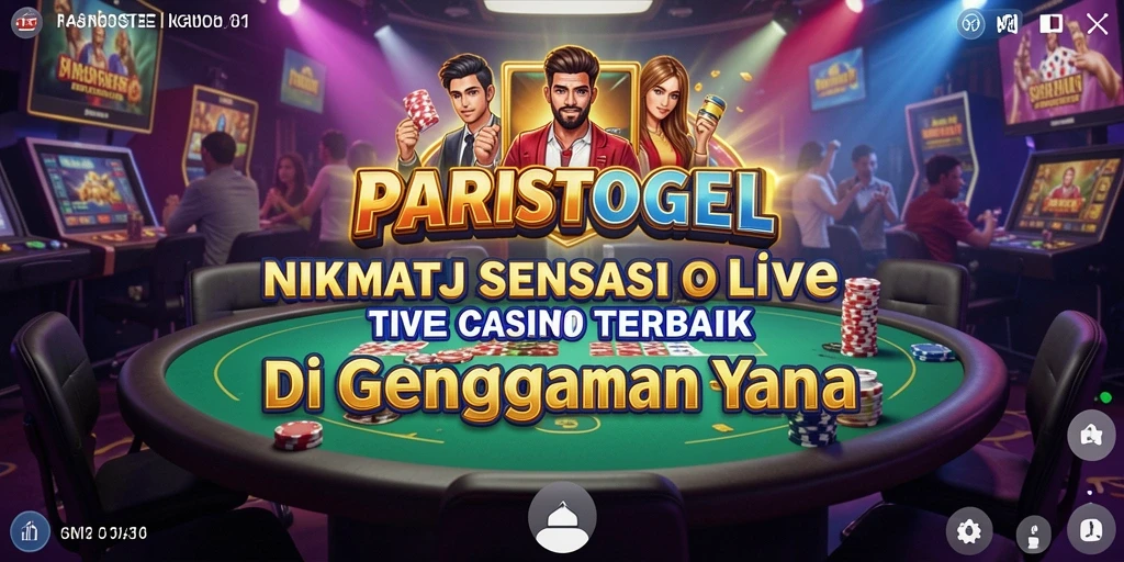 Tampilan utama gameplay Live Casino PARISTOGEL yang mendebarkan.