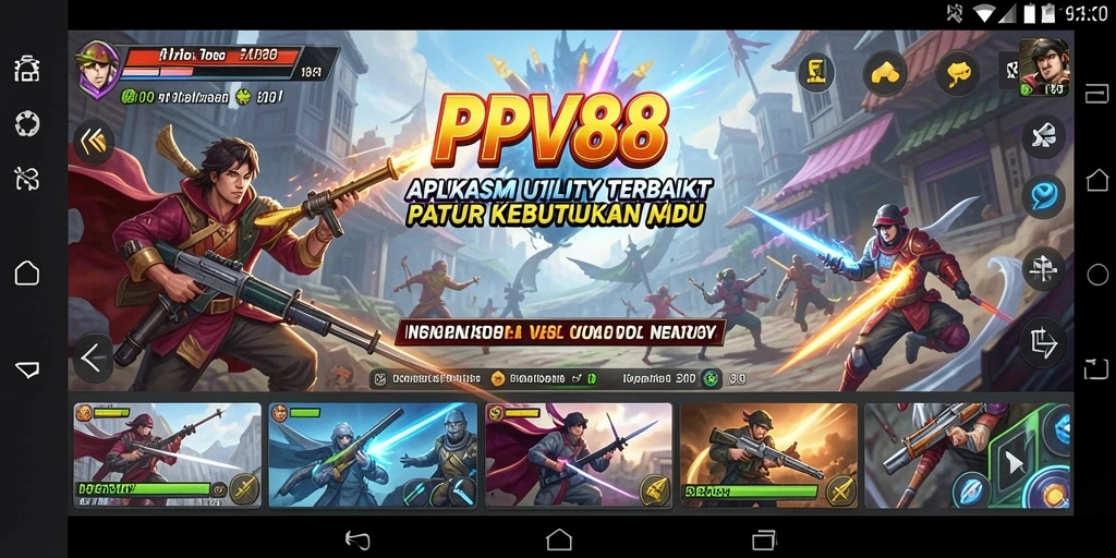 Tampilan antarmuka utama PPV88 yang memudahkan navigasi.