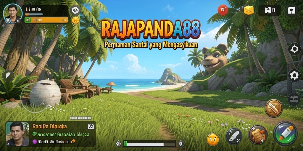 Tampilan gameplay <strong>RAJAPANDA88</strong> yang cerah dan menyenangkan.