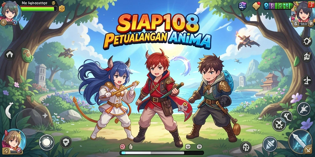 Tampilan gameplay seru dari SIAP108 yang penuh aksi dan karakter anime.