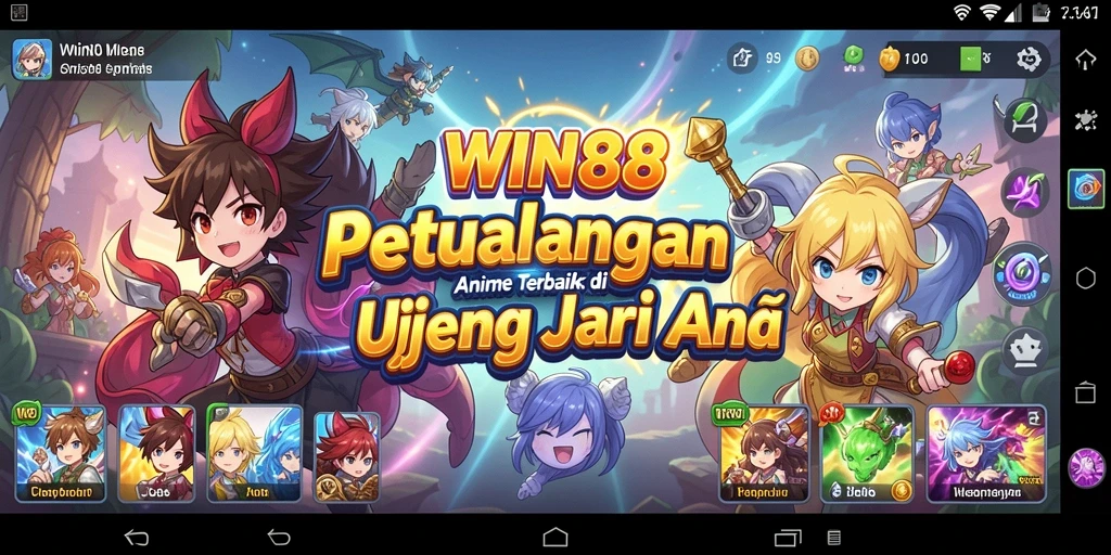 Tampilan gameplay WIN88 menampilkan aksi seru dengan karakter Anime.